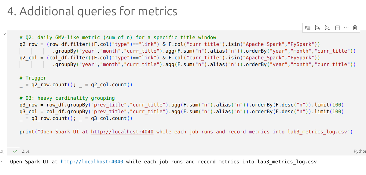 Screen Add Queries Metrics